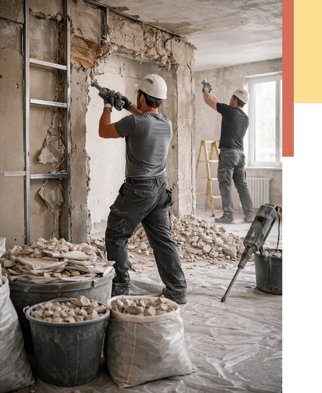 Демонтажные работы в Угличе от 2813 руб. — услуги и цена под ключ | ОТДЕЛОЧНИК-Глч