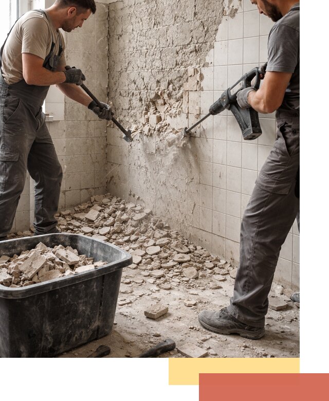 Демонтаж плитки со стен в Угличе быстро и аккуратно