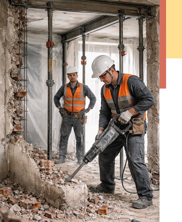 Снос несущих стен в Угличе от 10681 руб. — демонтаж несущей стены под ключ | ОТДЕЛОЧНИК-Глч