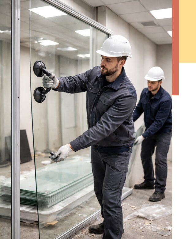 Демонтаж стеклянных перегородок в Угличе от 3334 руб. — быстро и недорого | ОТДЕЛОЧНИК-Глч