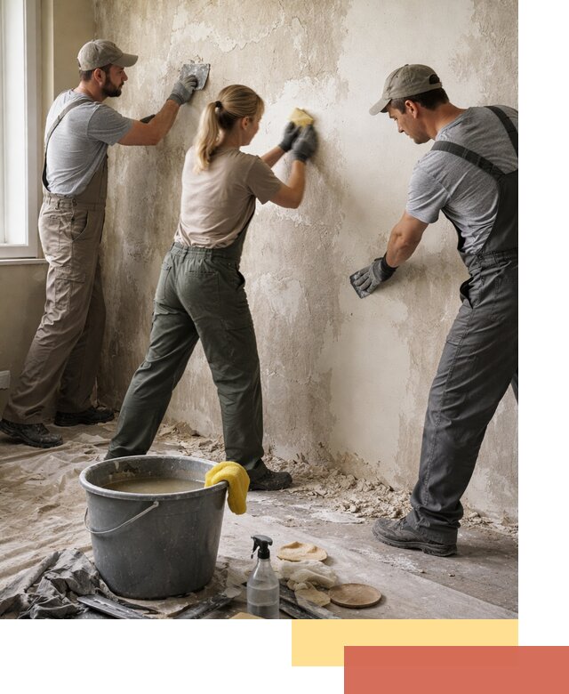 Очистка стен от клея и грунтовки в Угличе качественно и быстро