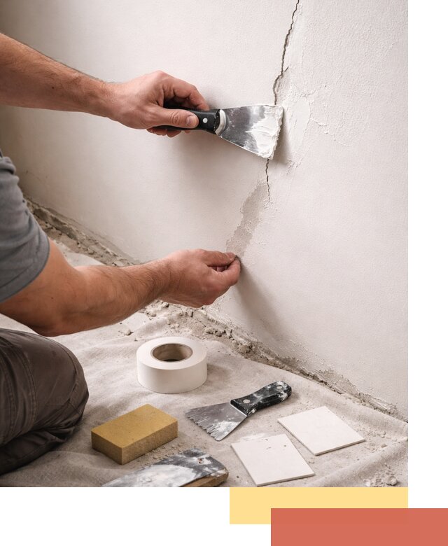 Заделка трещин и сколов в стенах и потолках в Угличе