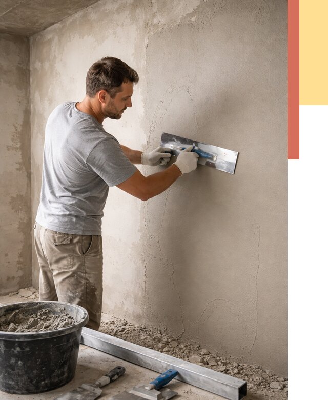 Штукатурка стен без маяков в Угличе от 7502 руб/м2 — услуги и цена | ОТДЕЛОЧНИК-Глч