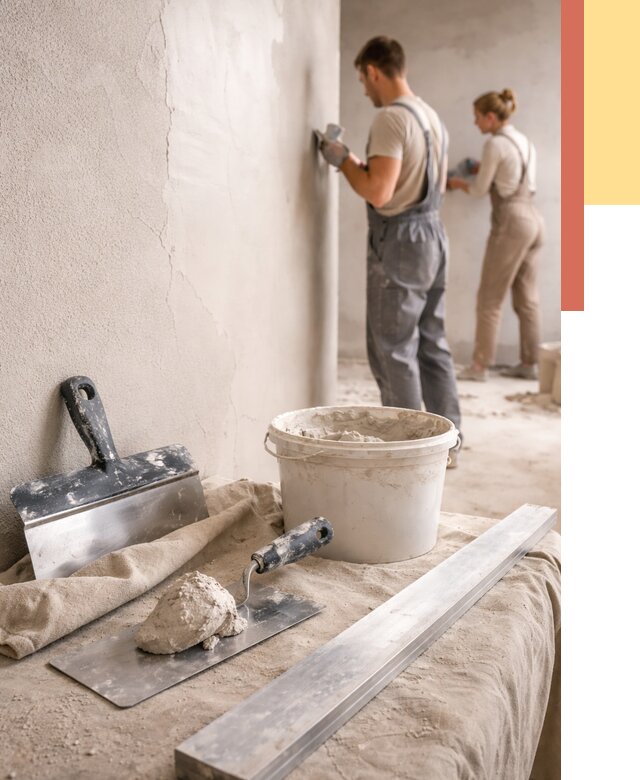 Штукатурка стен гипсовая в Угличе от 4689 руб/м2 — быстро и недорого | ОТДЕЛОЧНИК-Глч