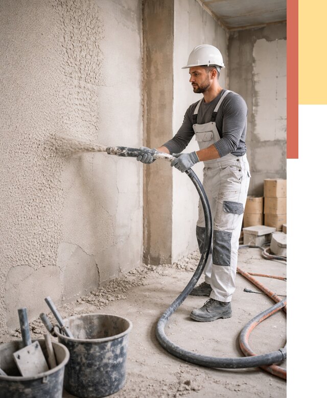 Машинная штукатурка стен в Угличе под ключ от 6773 руб./м2 | ОТДЕЛОЧНИК-Глч