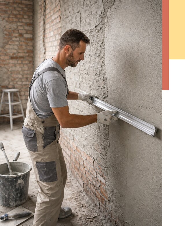 Штукатурка кирпичных стен в Угличе от 4689 руб/м2 — быстро и недорого | ОТДЕЛОЧНИК-Глч