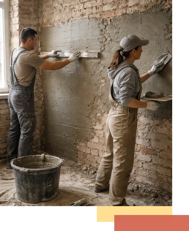 Штукатурка кирпичных стен в Угличе — качественно и надежно