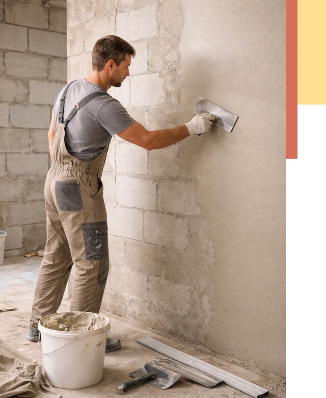 Штукатурка стен из газобетона в Угличе от 2188 руб./м2 — быстро и недорого | ОТДЕЛОЧНИК-Глч