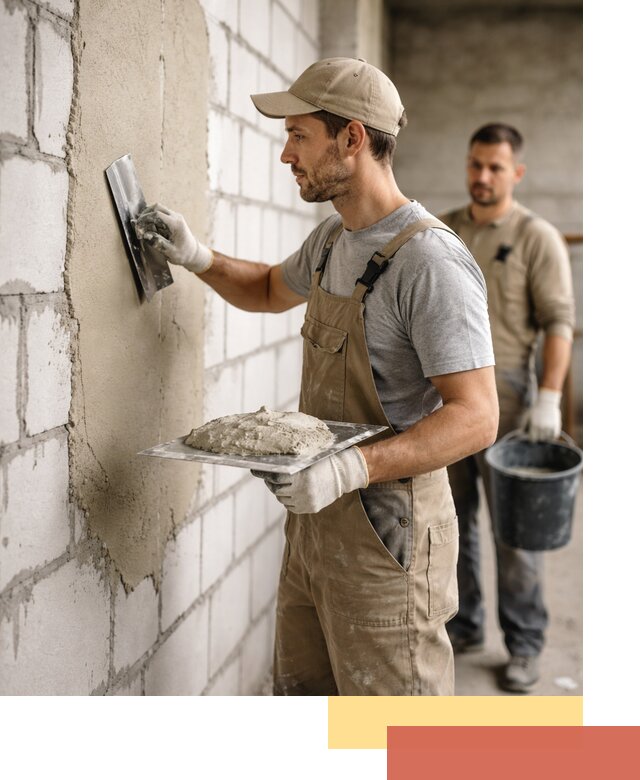 Штукатурка стен из газобетона в Угличе под ключ