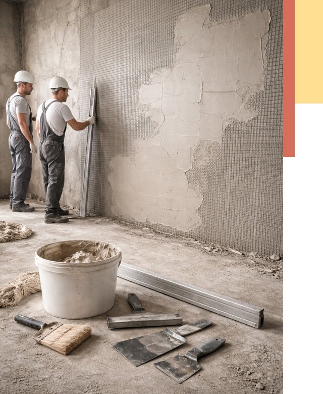 Штукатурка стен по сетке в Угличе от 5731 руб./м2 — быстро и недорого | ОТДЕЛОЧНИК-Глч