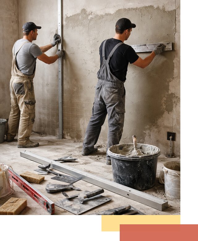 Профессиональная штукатурка стен под плитку в Угличе