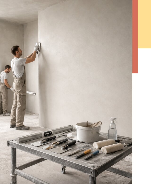 Штукатурка стен под покраску в Угличе от 4689 руб./м² — качественно и недорого | ОТДЕЛОЧНИК-Глч