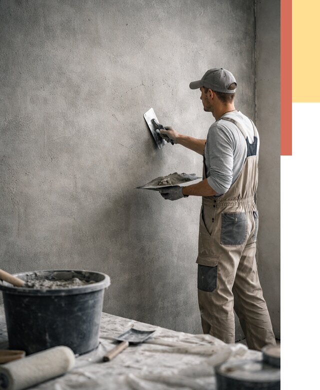 Декоративная штукатурка под бетон в Угличе от 2605 руб./м² — нанесение под ключ | ОТДЕЛОЧНИК-Глч