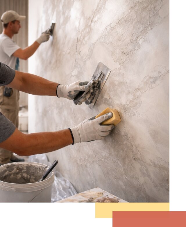 Декоративная штукатурка под мрамор в Угличе для стен и потолков