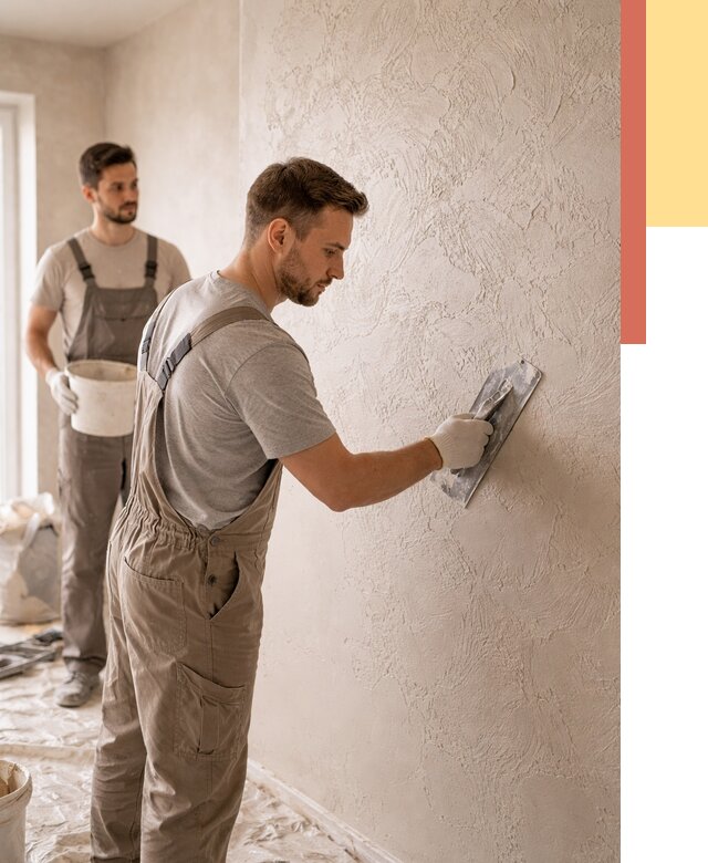 Фактурная штукатурка стен в Угличе от 4376 руб./м² — заказать под ключ | ОТДЕЛОЧНИК-Глч