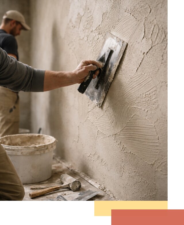 Фактурная штукатурка стен в Угличе — монтаж, отделка, реставрация