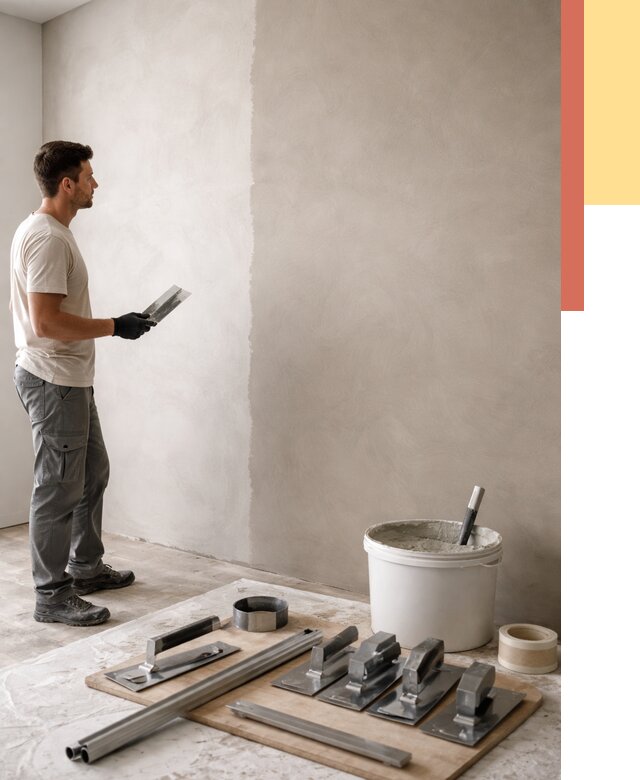 Нанесение микроцемента на стены в Угличе от 3334 руб./м2 под ключ | ОТДЕЛОЧНИК-Глч