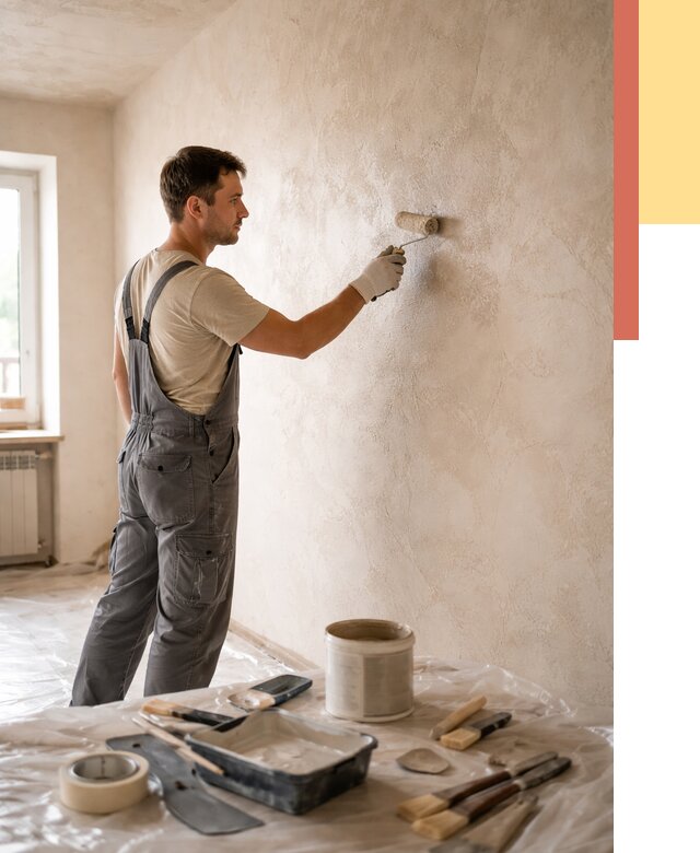 Нанесение лессирующей краски по декоративке в Угличе от 1824 руб. | ОТДЕЛОЧНИК-Глч