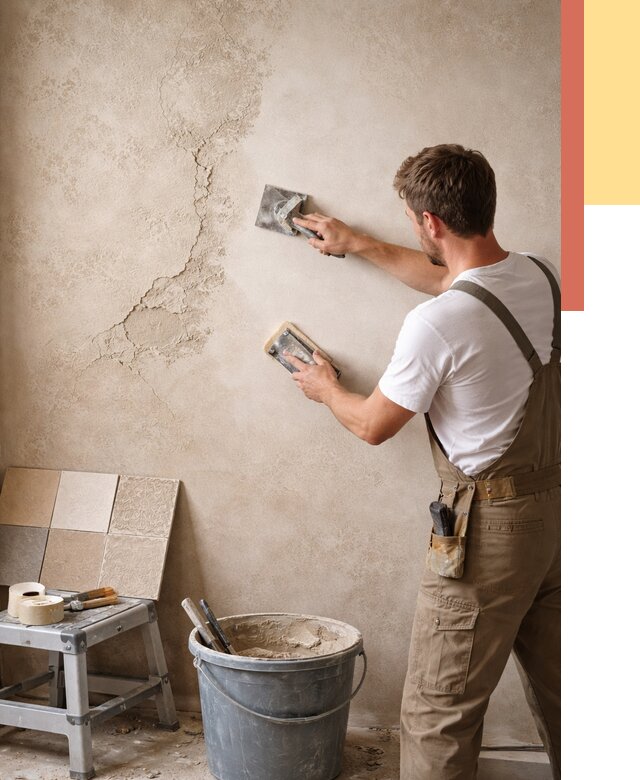 Ремонт декоративной штукатурки в Угличе от 4689 руб. под ключ | ОТДЕЛОЧНИК-Глч