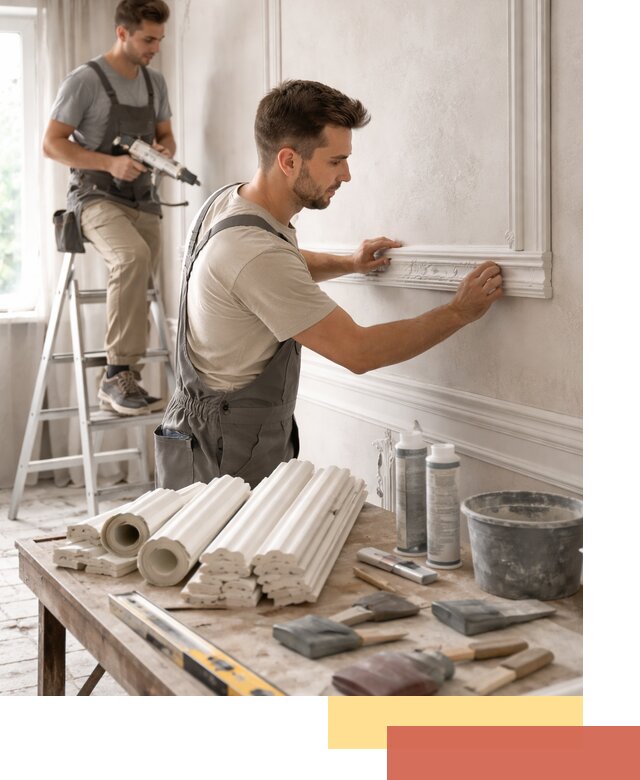 Монтаж лепнины на стены в Угличе профессионально и качественно