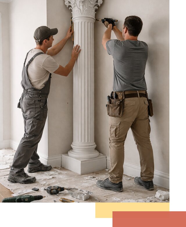 Установка декоративных колонн в Угличе под ключ