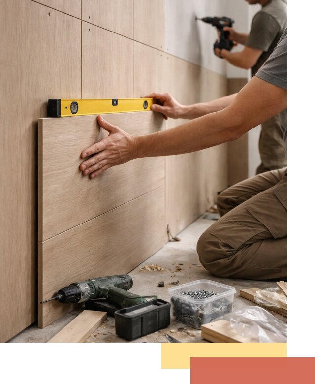 Профессиональный монтаж МДФ панелей на стены в Угличе