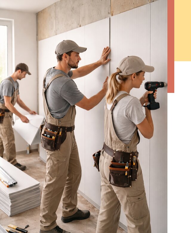 Монтаж ПВХ панелей на стены в Угличе от 469 руб/м2 — быстро и недорого | ОТДЕЛОЧНИК-Глч