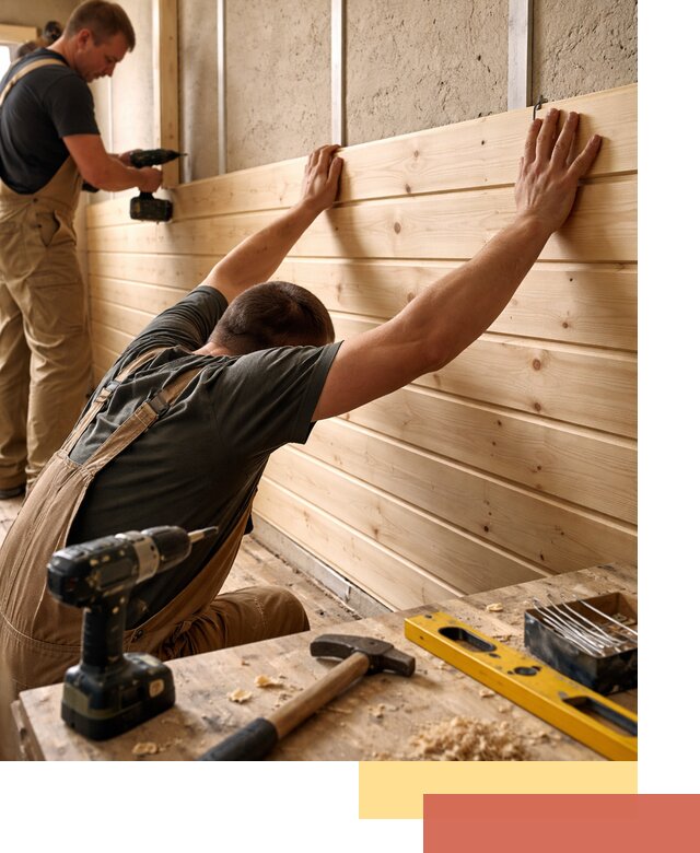 Монтаж деревянной вагонки на стены в Угличе быстро и качественно