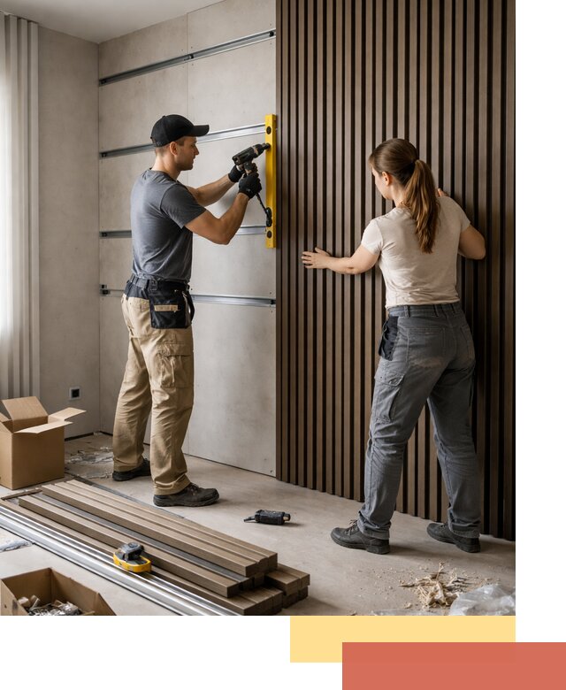 Монтаж реечных панелей на стены в Угличе