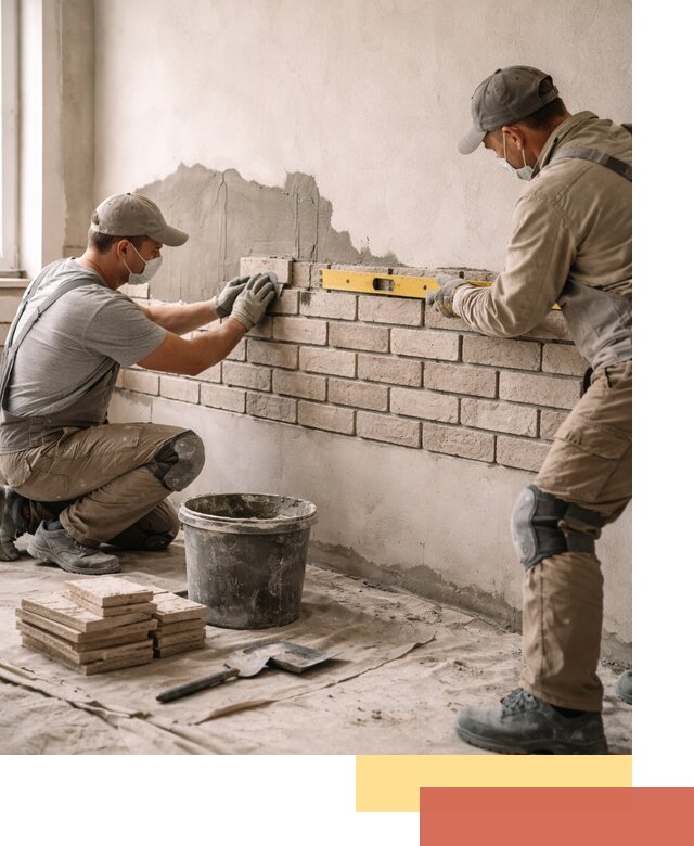 Монтаж декоративного кирпича профессионально в Угличе