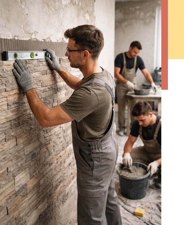 Монтаж искусственного камня в Угличе от 4689 руб. под ключ | ОТДЕЛОЧНИК-Глч