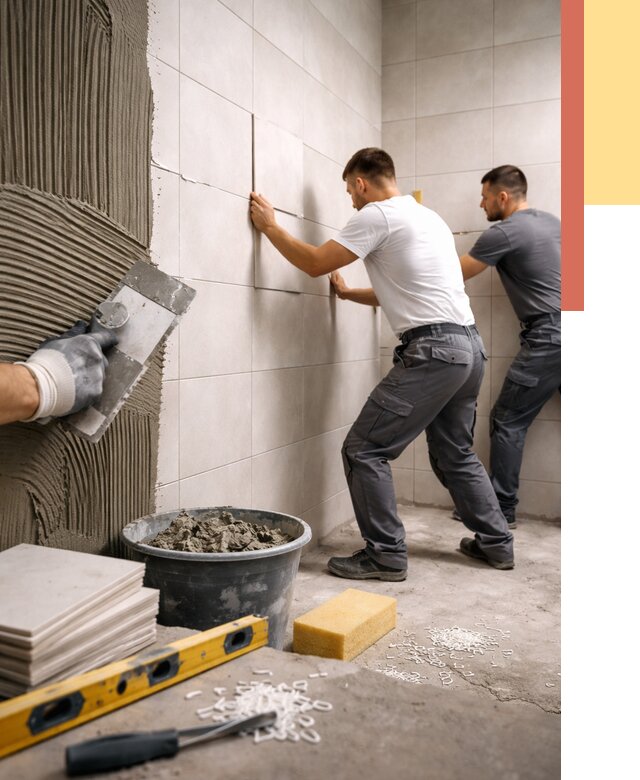 Укладка плитки на стены в Угличе от 886 руб. — качественно и недорого | ОТДЕЛОЧНИК-Глч