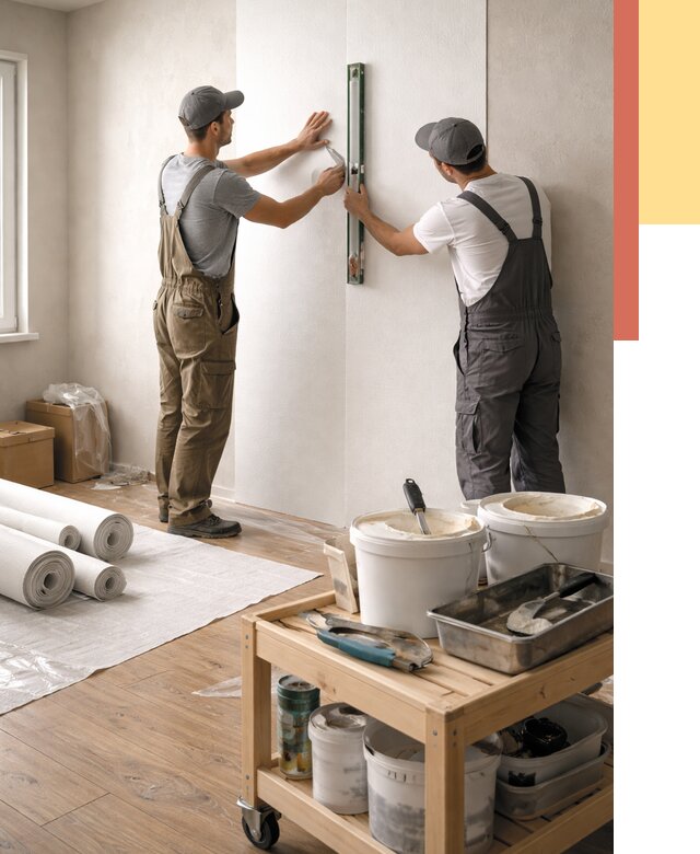 Поклейка стеклообоев в Угличе от 6773 руб. за м2 — быстро и недорого | ОТДЕЛОЧНИК-Глч