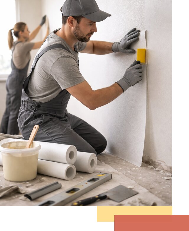 Поклейка стеклообоев профессионально в Угличе