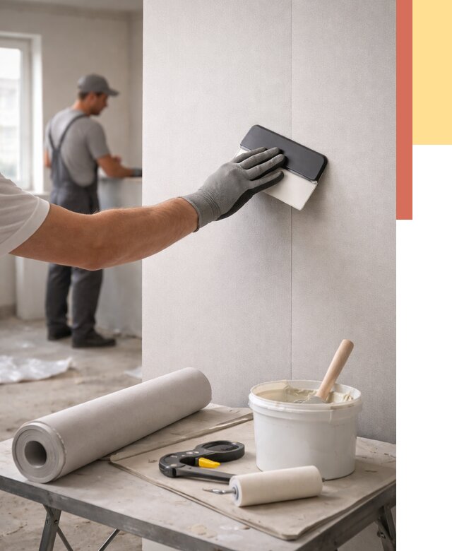 Поклейка обоев под покраску в Угличе от 3647 руб. за м2 | ОТДЕЛОЧНИК-Глч