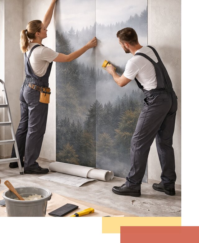 Поклейка фотообоев профессионально в Угличе под ключ