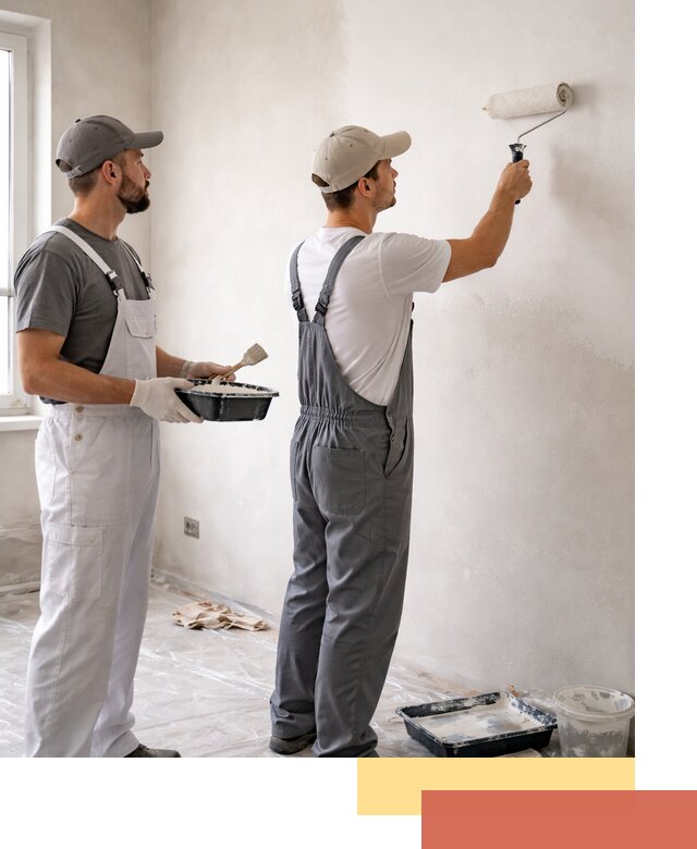 Покраска стен водоэмульсионной краской в Угличе