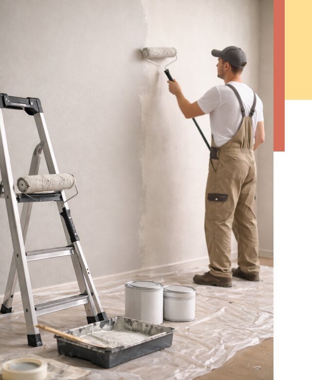 Покраска стен латексной краской в Угличе от 4689 руб. за м2 | ОТДЕЛОЧНИК-Глч