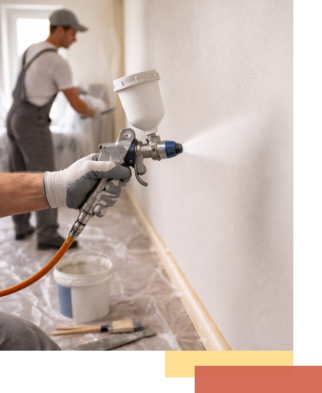 Покраска стен краскопультом в Угличе быстро и качественно