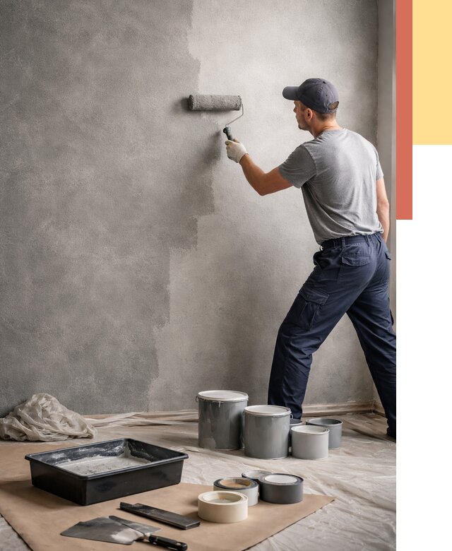 Покраска стен под бетон в Угличе от 677 руб. за м2 — быстро и недорого | ОТДЕЛОЧНИК-Глч