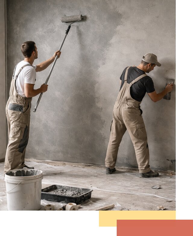 Покраска стен под бетон в Угличе профессионально и недорого