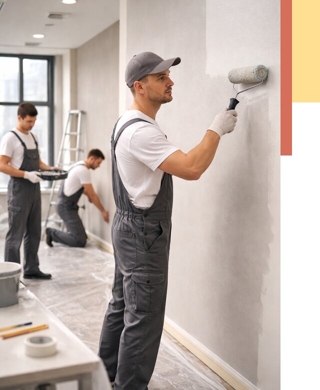 Покраска стен в офисе в Угличе от 8857 руб. — быстро и недорого | ОТДЕЛОЧНИК-Глч