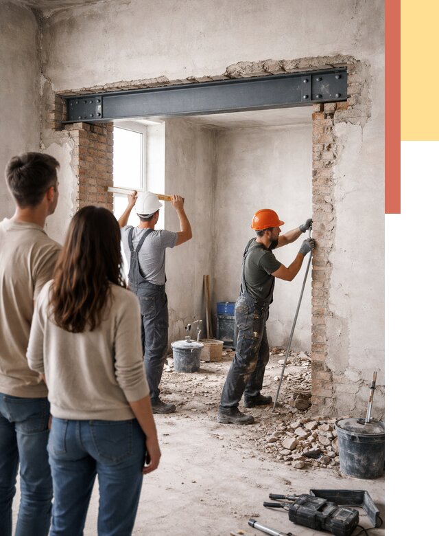 Усиление проема в стене в Угличе от 9899 руб. — усиление дверного проема металлоконструкцией | ОТДЕЛОЧНИК-Глч