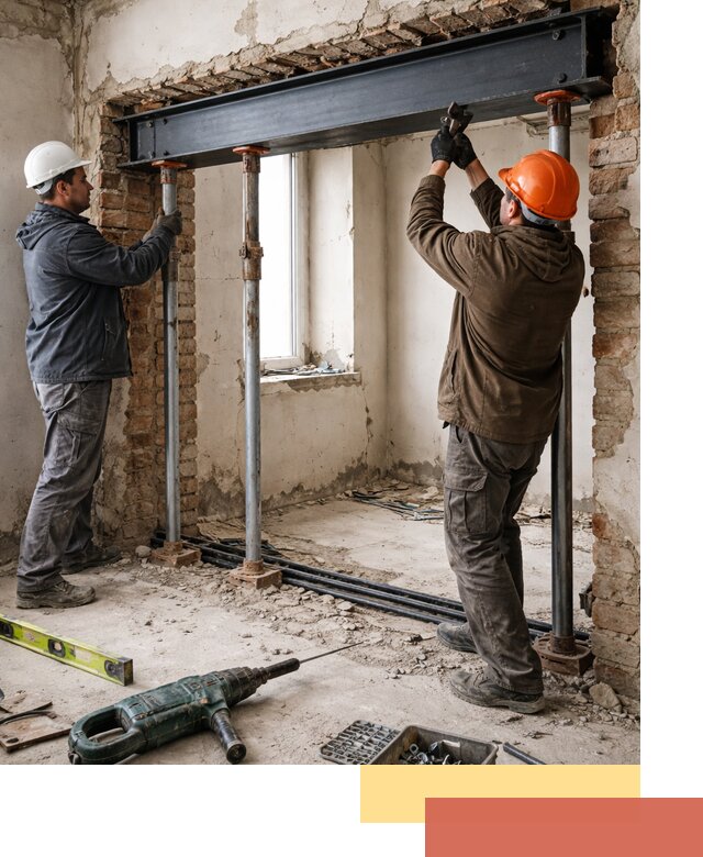 Усиление проема в стене в Угличе для расширения и безопасности