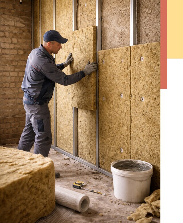 Утепление стен минватой в Угличе от 1407 руб./м2 — недорого и быстро | ОТДЕЛОЧНИК-Глч