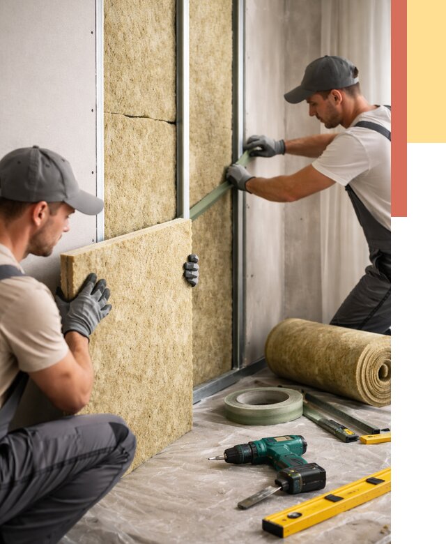 Шумоизоляция стен в Угличе под ключ от 1928 руб. | ОТДЕЛОЧНИК-Глч