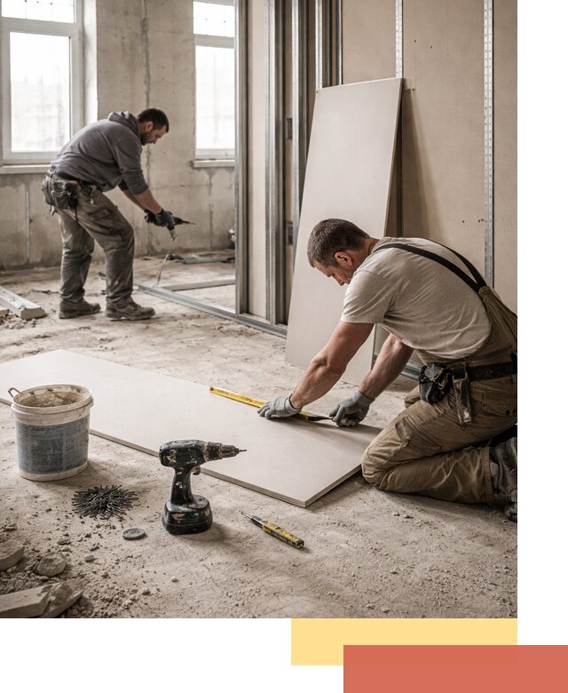 Кладка перегородок из ПГП под ключ в Угличе