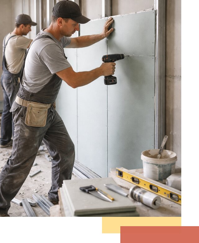 Кладка влагостойких перегородок ПГП в Угличе