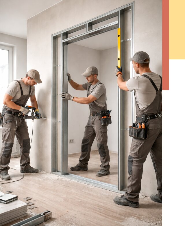 Устройство дверного проема в перегородке в Угличе от 4689 руб. под ключ | ОТДЕЛОЧНИК-Глч