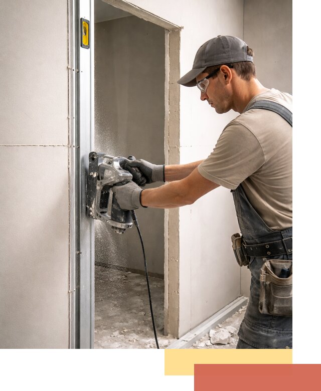 Устройство дверного проема в перегородке в Угличе